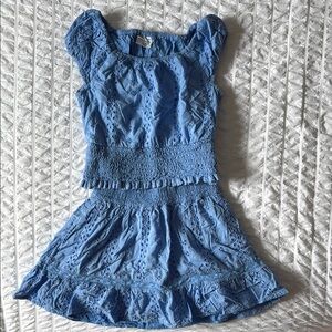 Blue Kids top & skort size 9/10